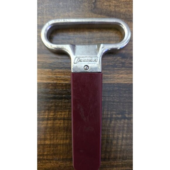 Vintage Italian Metal 2 Prong Cork Extractor Set/2 - Black & Burgundy Handles - Picture 3 of 8
